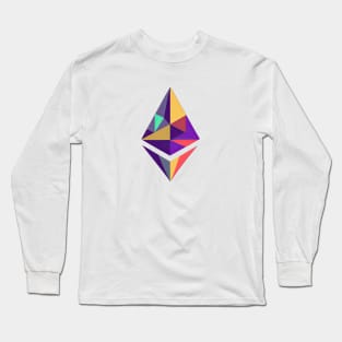 Ethereum logo artistic Long Sleeve T-Shirt